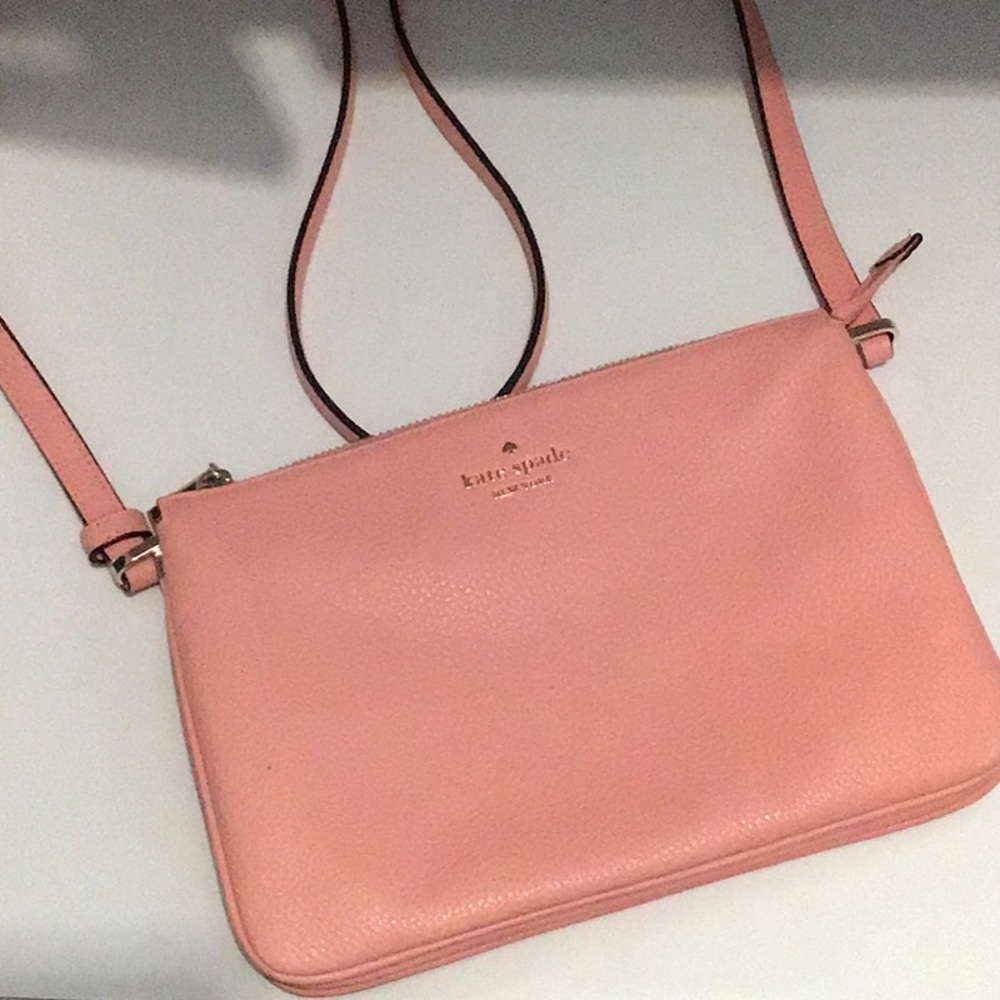 kate spade Pink Pebbled Leather Crossbody Bag